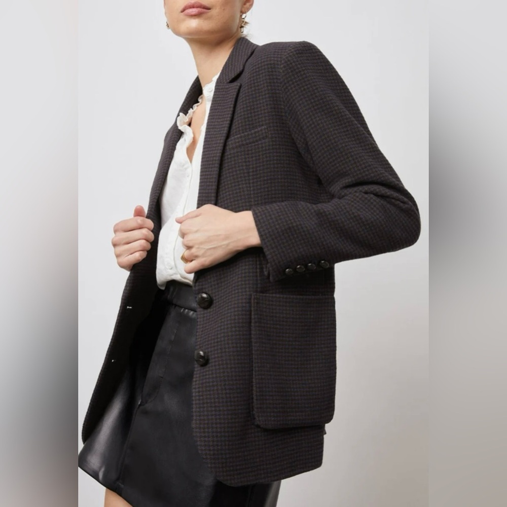NWT Rails Windsor Blazer Midnight Brown Mini Chec… - image 9